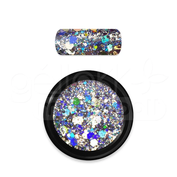 Moyra Holo glitter mix, Ezüst