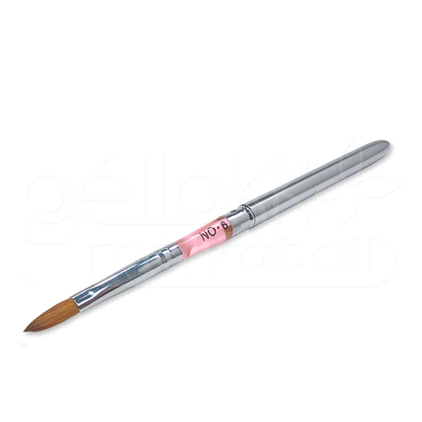 Porcelán fém ecset P008-6 pink