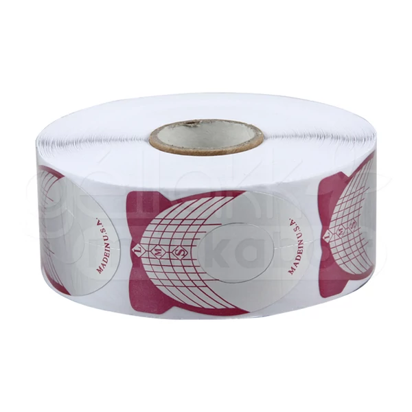 Műköröm sablon 500db #001 Bordó és Ezüst