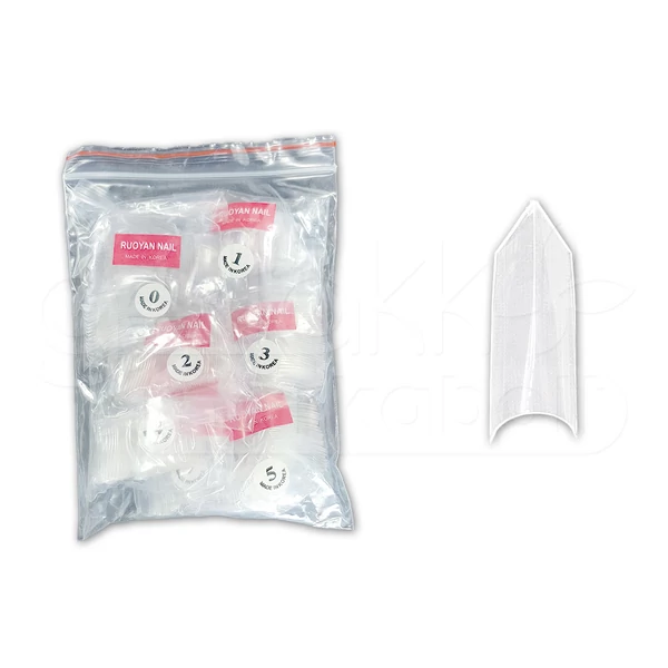 Műköröm Nail tip 500db #008-C Edge - átlátszó