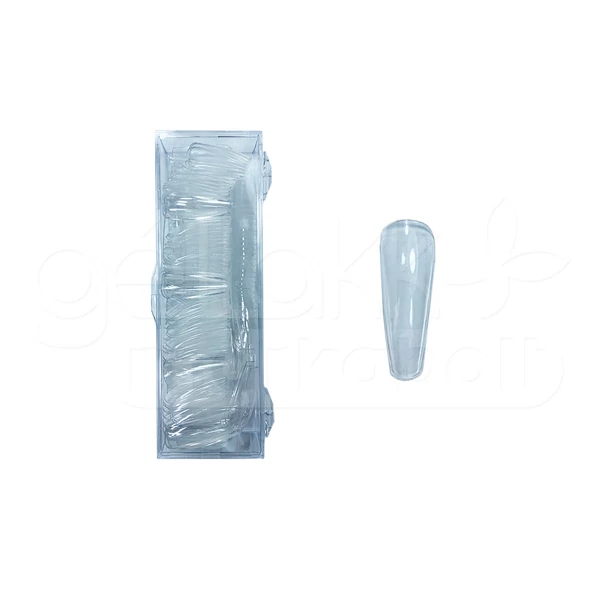 Nail tip box 200db #019-4 Átlátszó