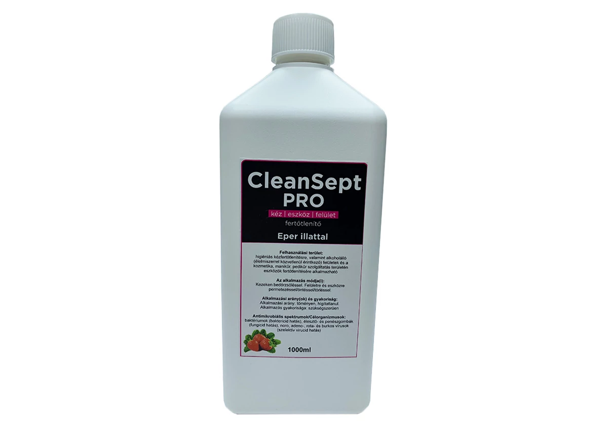 CleanSept Pro - Kéz-, eszköz- és felületfertőtlenítő 1000ml Eper illatú