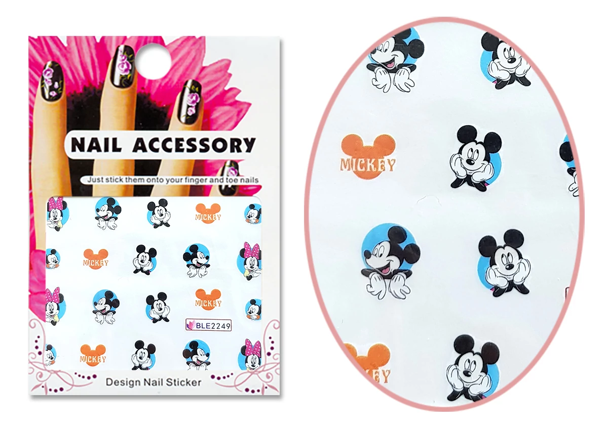 Akril hatású matrica BLE2249 Mickey egér és Minnie egér