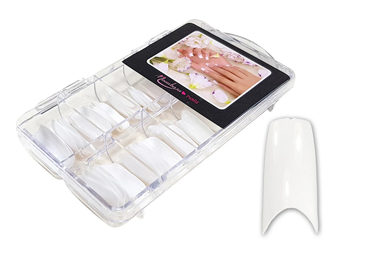 Nail tip box 100db #005-W American - fehér