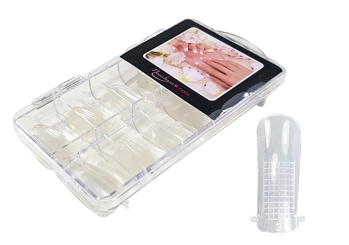 Nail tip box 100db #016-R Porcelán sablon - Raszteres