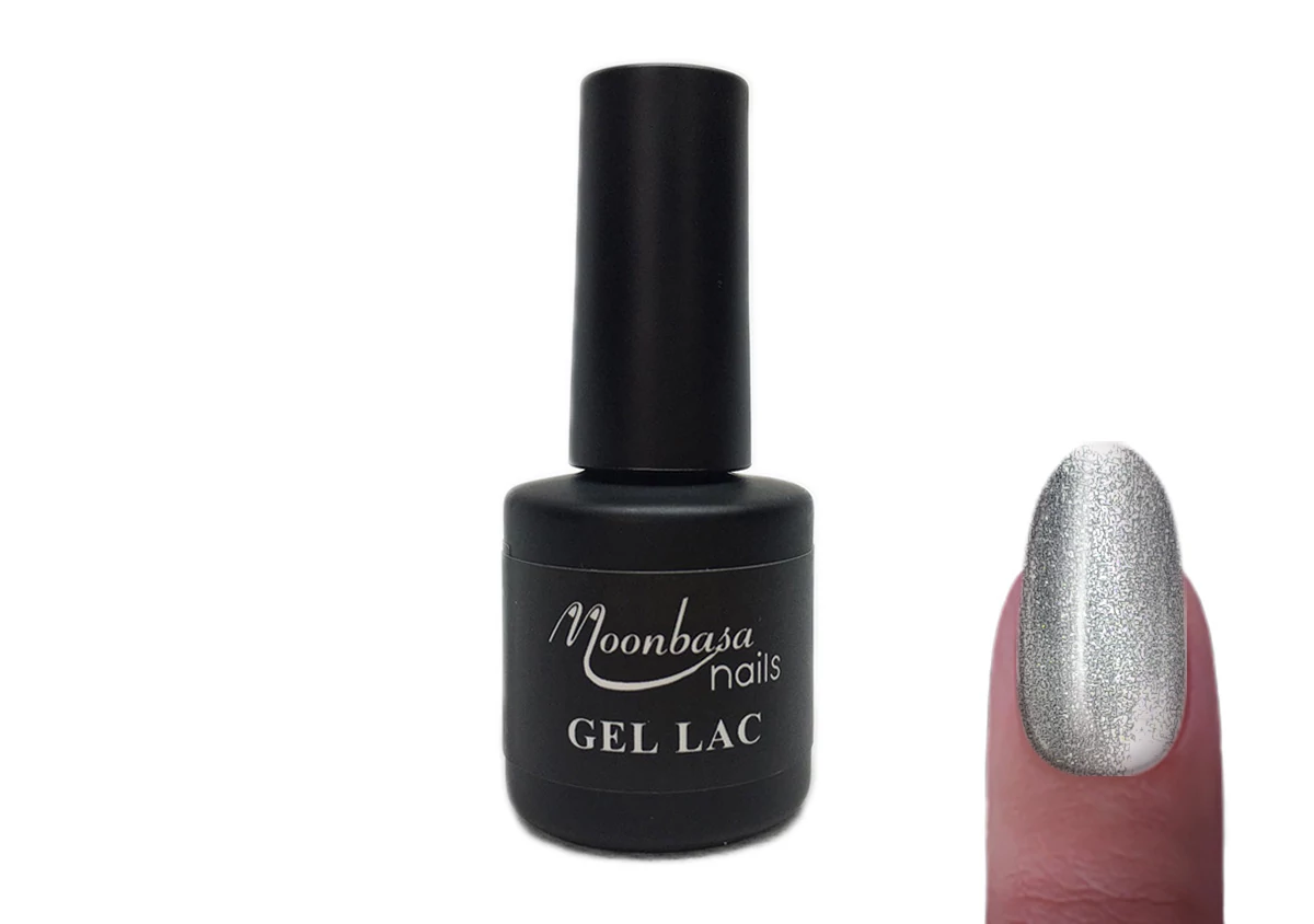 Géllakk 6ml #116 csillámos ezüstfehér