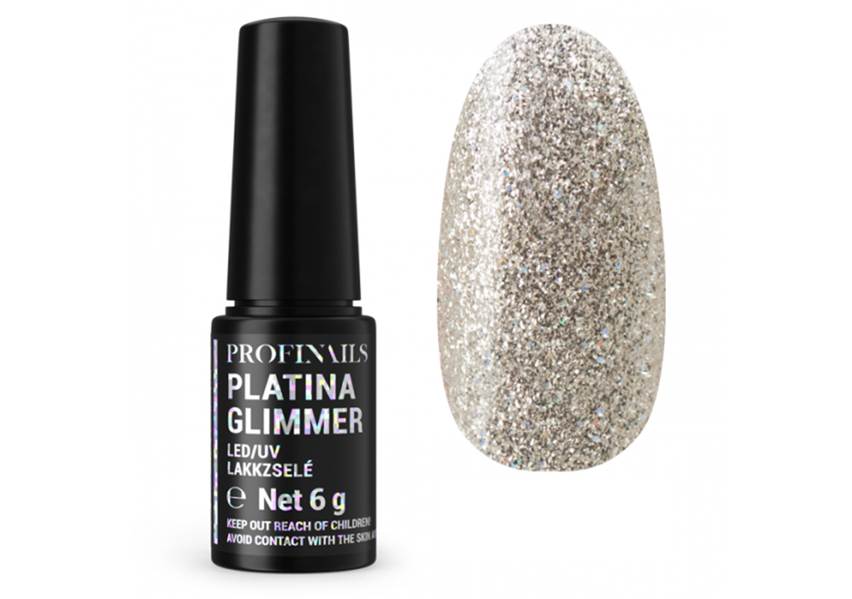 Profinails Platina Glimmer LED/UV lakkzselé 6g P-06