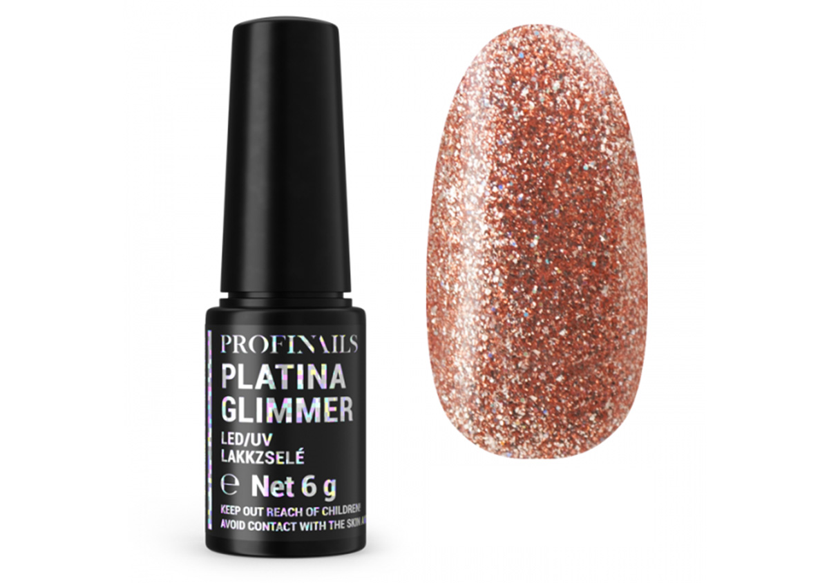 Profinails Platina Glimmer LED/UV lakkzselé 6g P-08