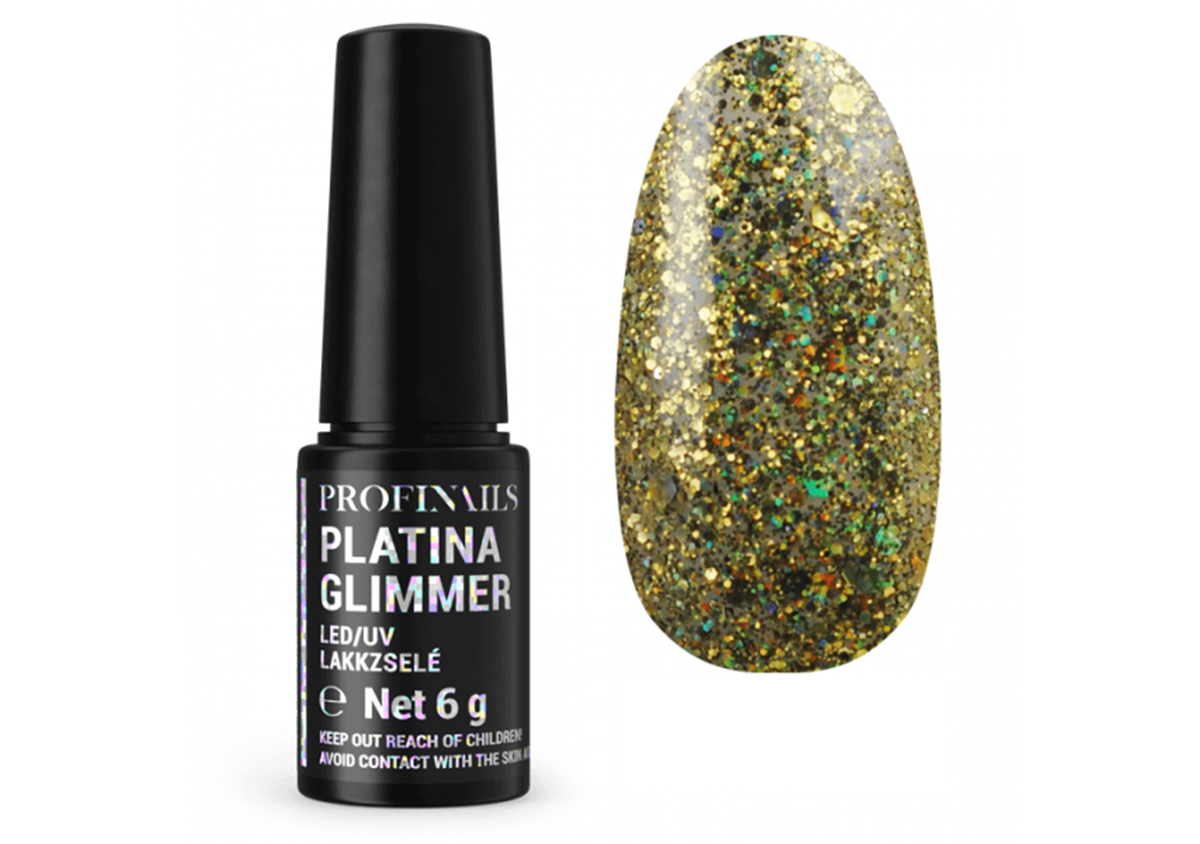 Profinails Platina Glimmer LED/UV lakkzselé 6g P-20